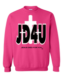 Official JD4U Classic Adult Crewneck Sweat Shirt - Jesus Died For You, Apparel for Life - JD4USTORE