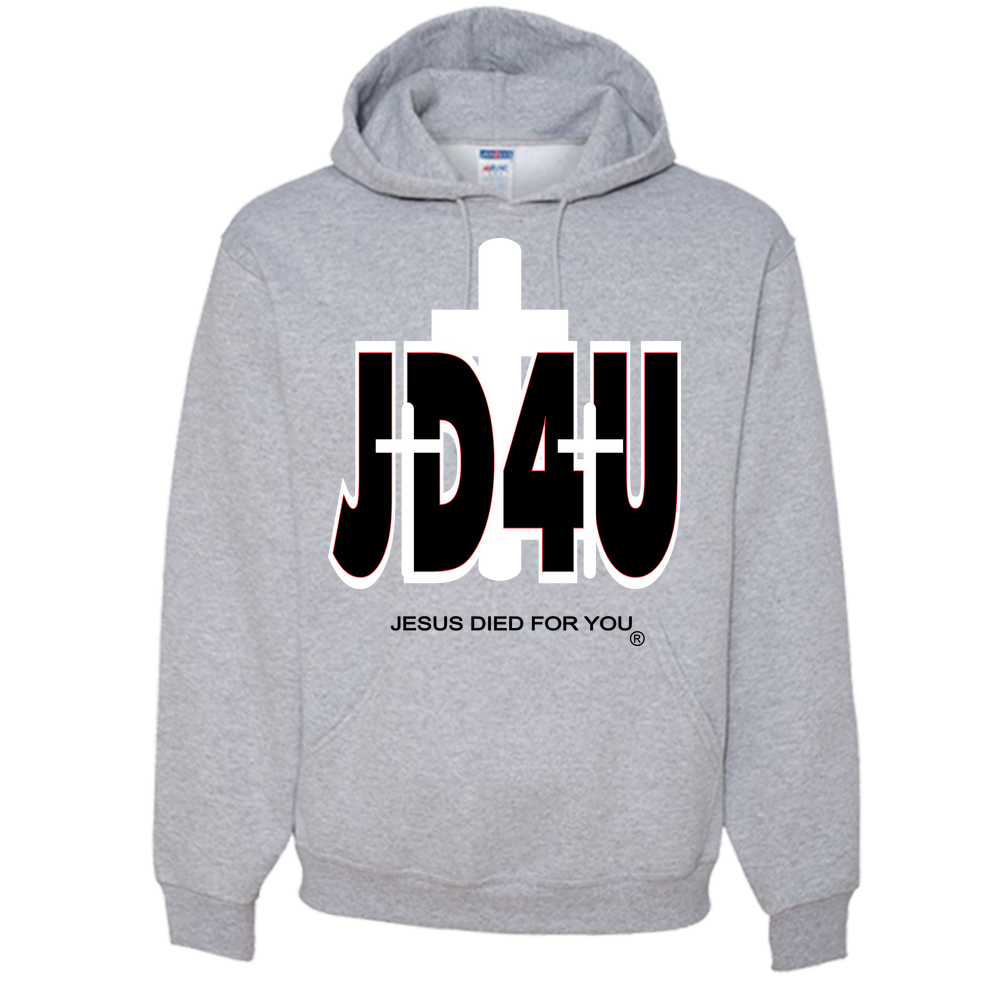Official JD4U Classic Adult Hoodie - Jesus Died For You, Apparel for Life - JD4USTORE