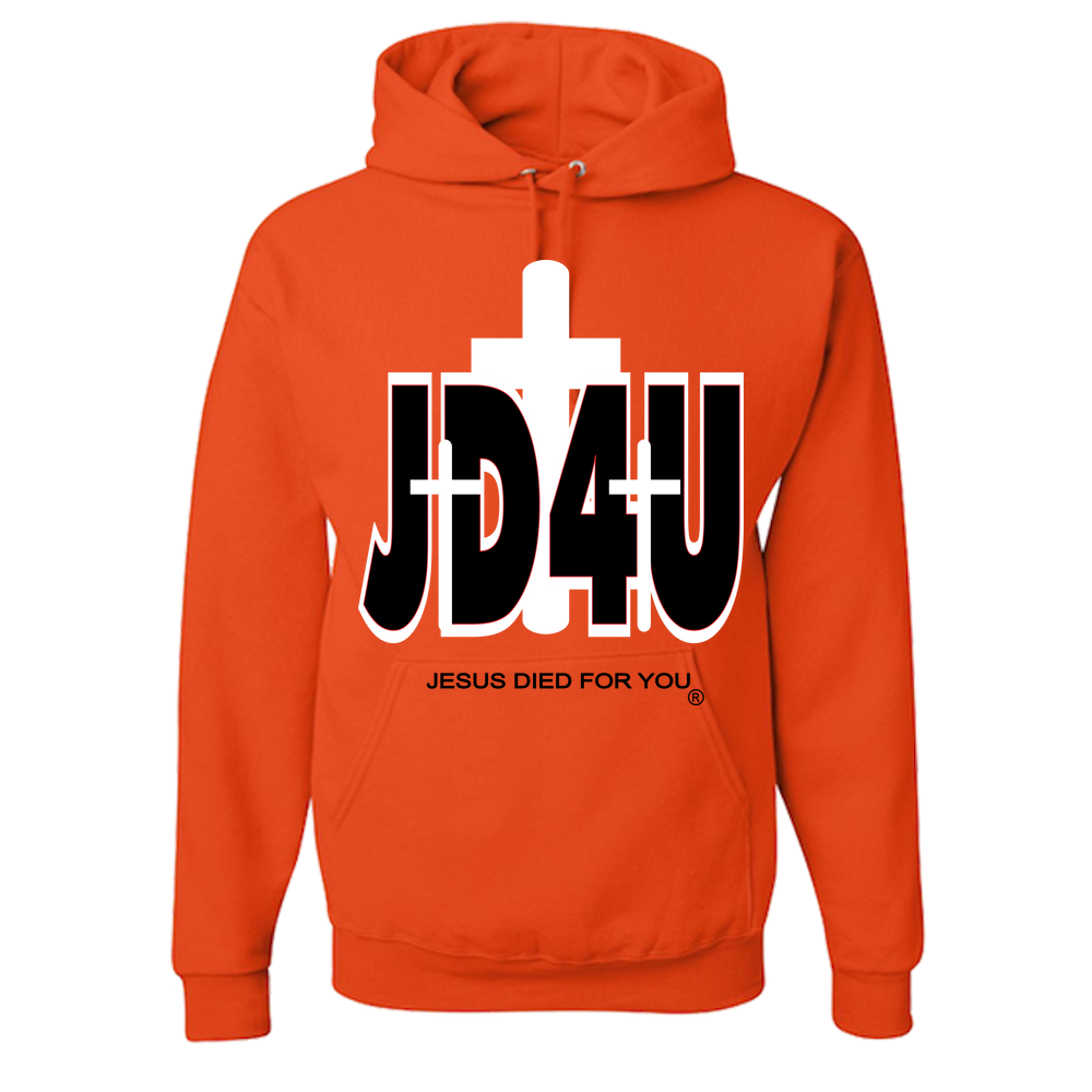 Official JD4U Classic Adult Hoodie - Jesus Died For You, Apparel for Life - JD4USTORE