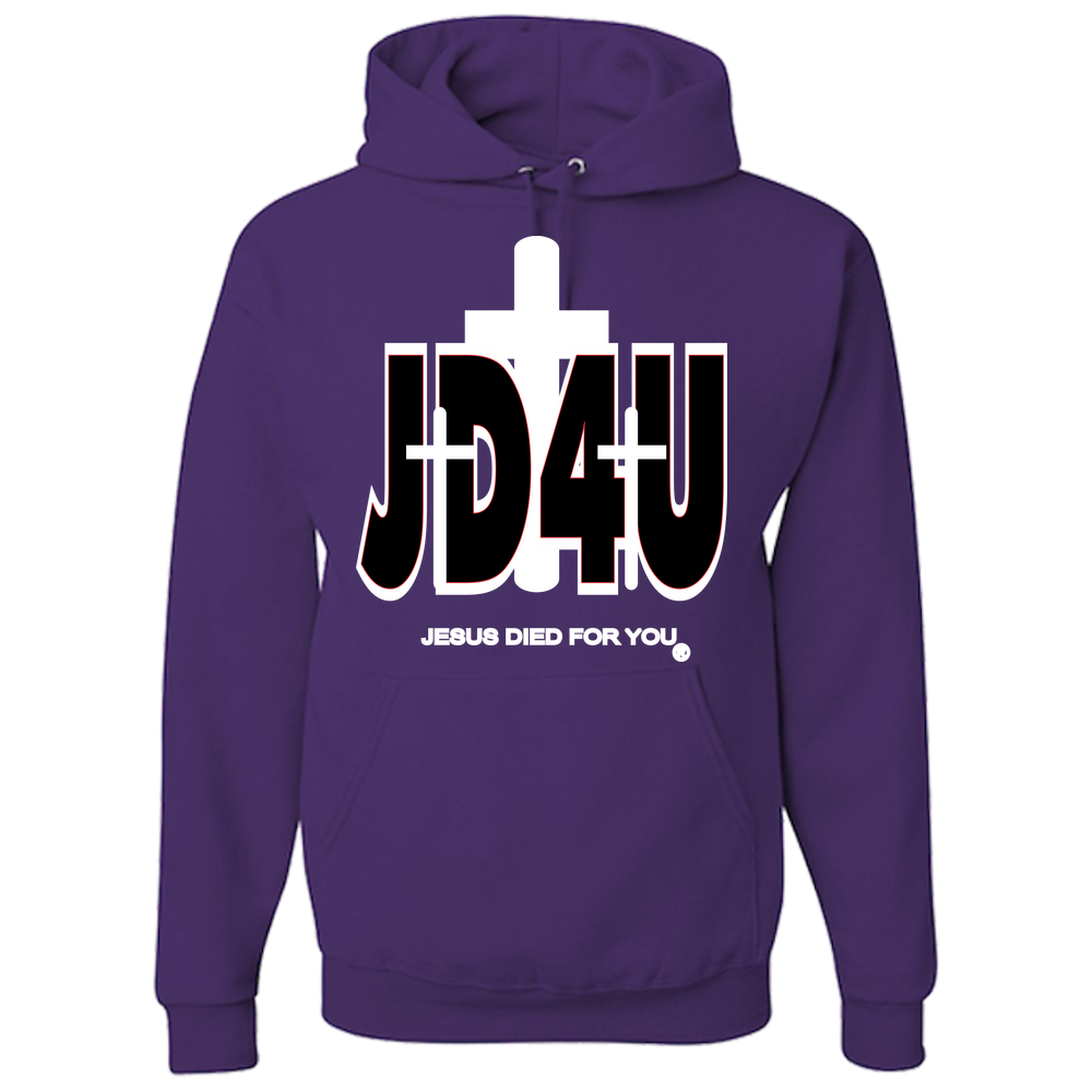 Official JD4U Classic Adult Hoodie - Jesus Died For You, Apparel for Life (WL) - JD4USTORE