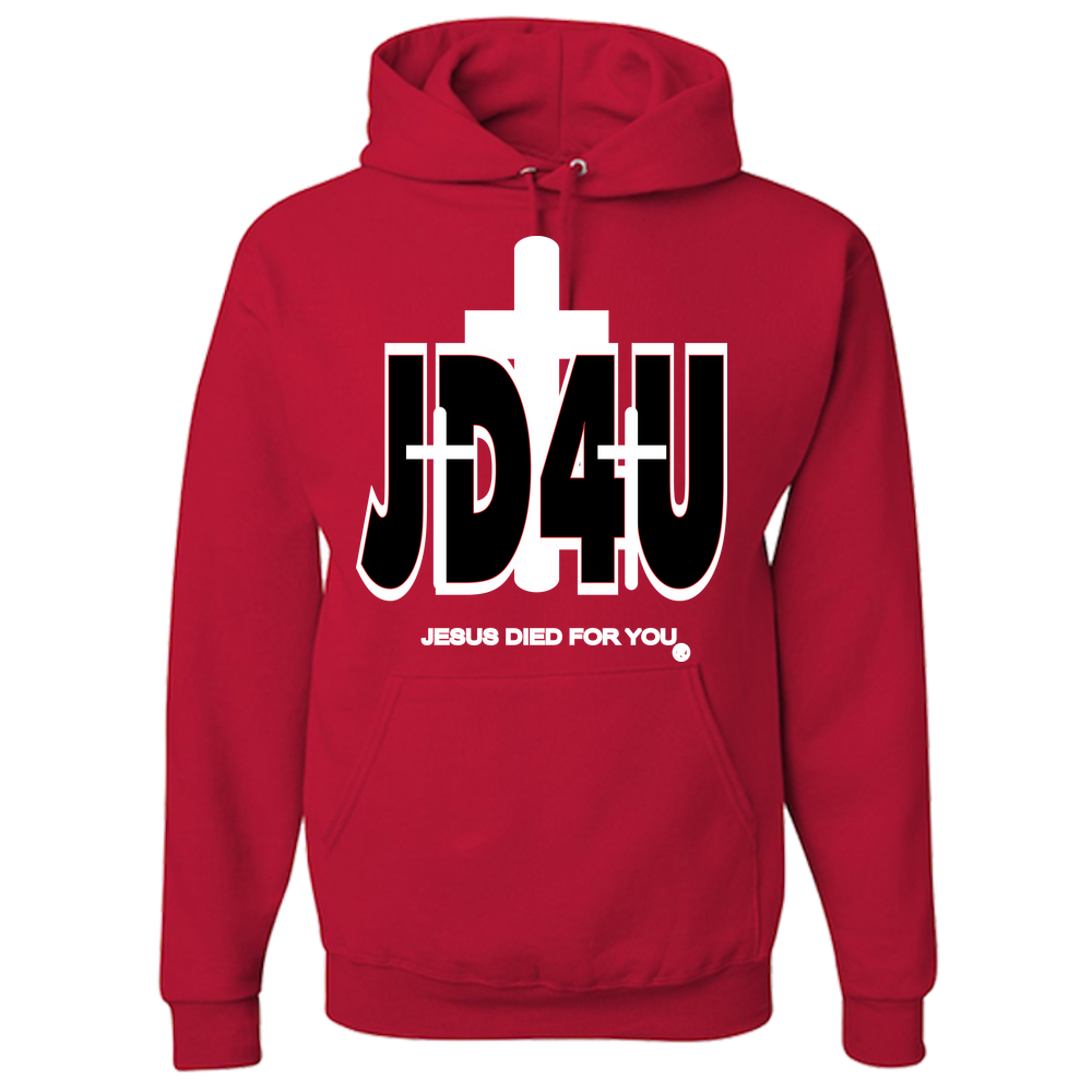 Official JD4U Classic Adult Hoodie - Jesus Died For You, Apparel for Life (WL) - JD4USTORE