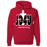 Official JD4U Classic Adult Hoodie - Jesus Died For You, Apparel for Life (WL) - JD4USTORE