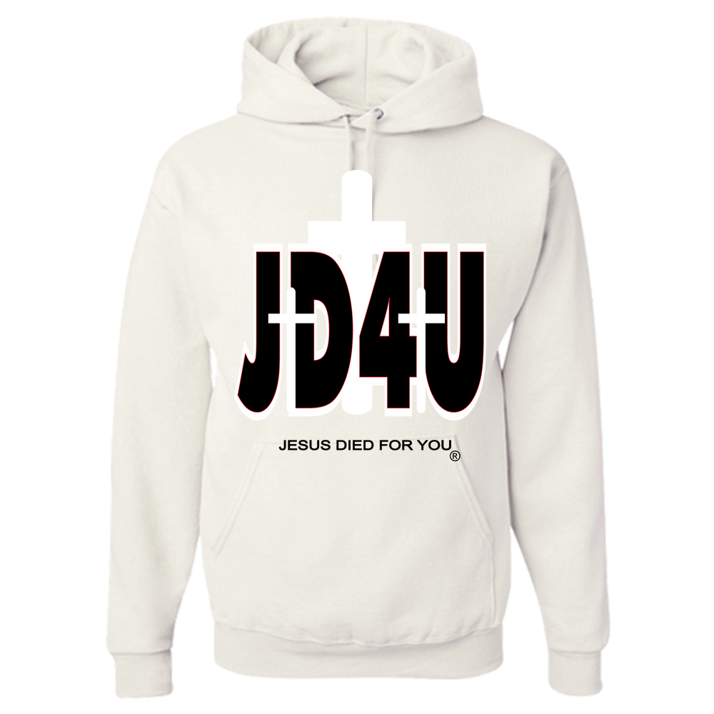 Official JD4U Classic Adult Hoodie - Jesus Died For You, Apparel for Life - JD4USTORE