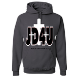 Official JD4U Classic Adult Hoodie - Jesus Died For You, Apparel for Life - JD4USTORE