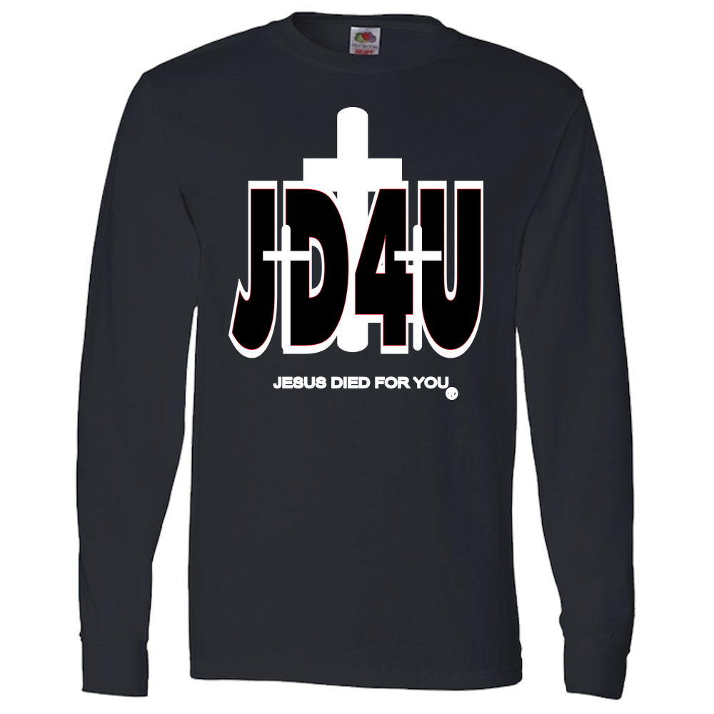 Official JD4U Classic Adult Long Sleeve Tee  - Jesus Died For You, Apparel for Life (WL) - JD4USTORE