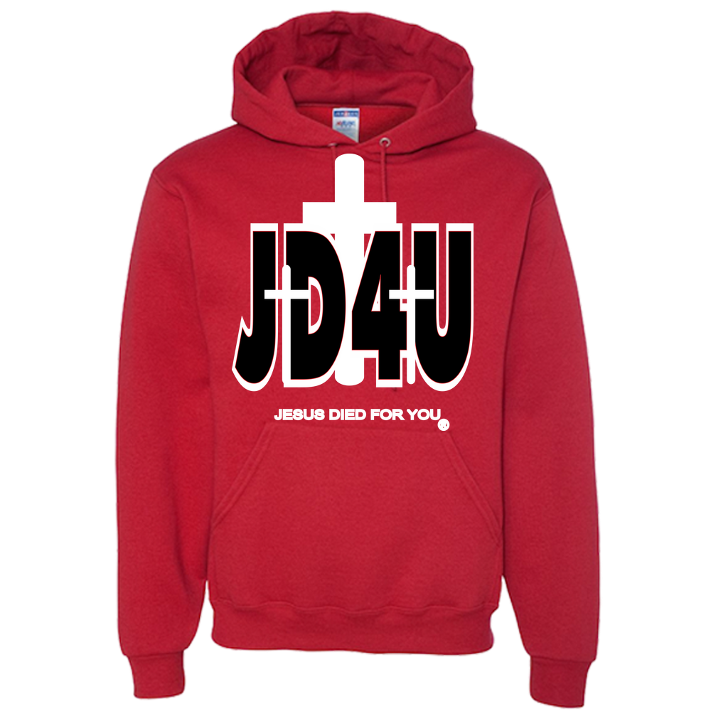 Official JD4U Classic Adult Hoodie - Jesus Died For You, Apparel for Life (WL) - JD4USTORE
