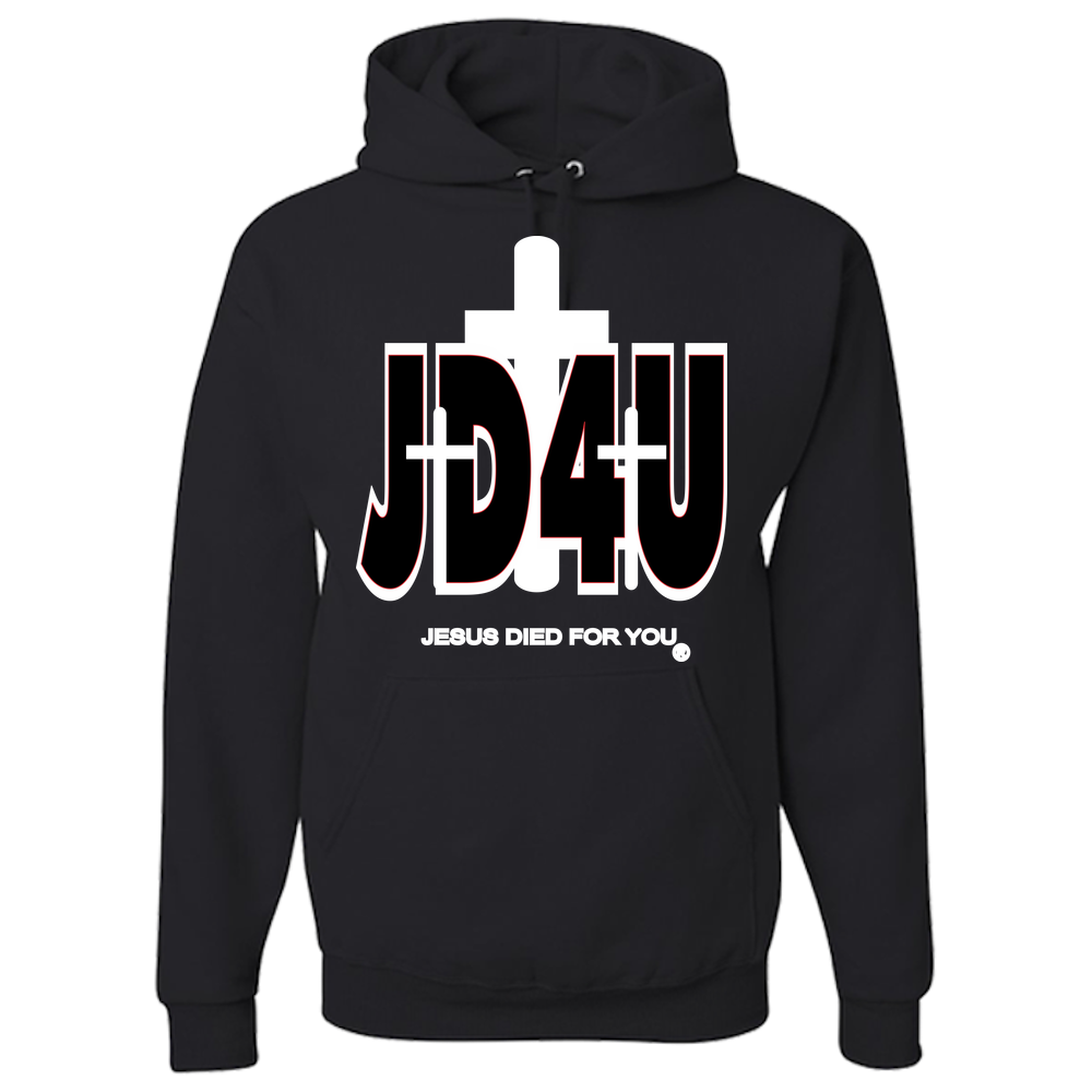 Official JD4U Classic Adult Hoodie - Jesus Died For You, Apparel for Life (WL) - JD4USTORE