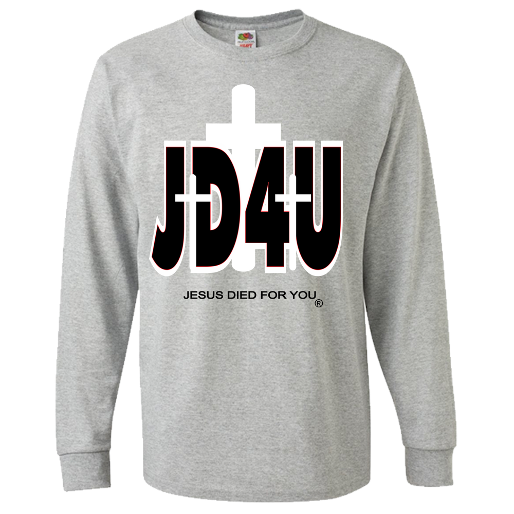 Official JD4U Classic Adult Long Sleeve Tee  - Jesus Died For You, Apparel for Life - JD4USTORE