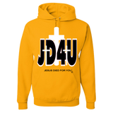 Official JD4U Classic Adult Hoodie - Jesus Died For You, Apparel for Life - JD4USTORE